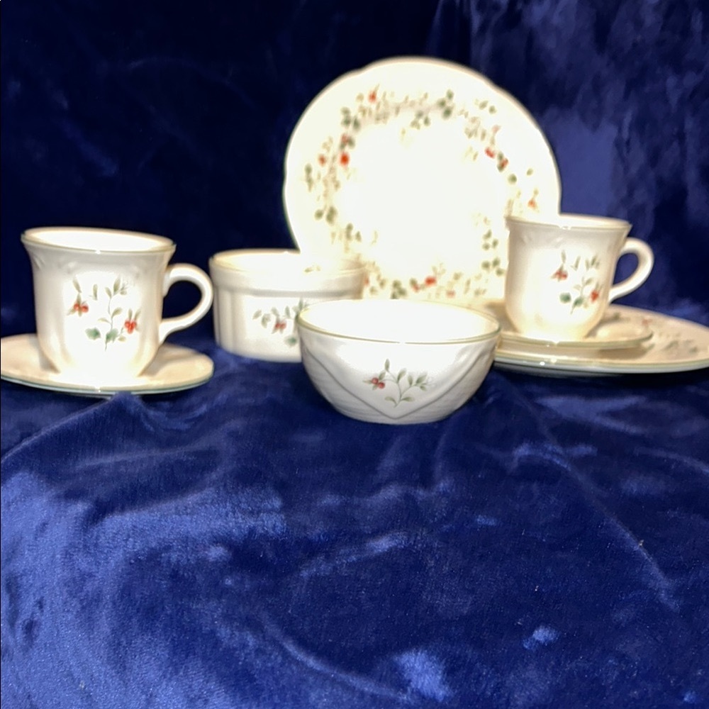 Last chance Floral Porcelain Dining Set for Two